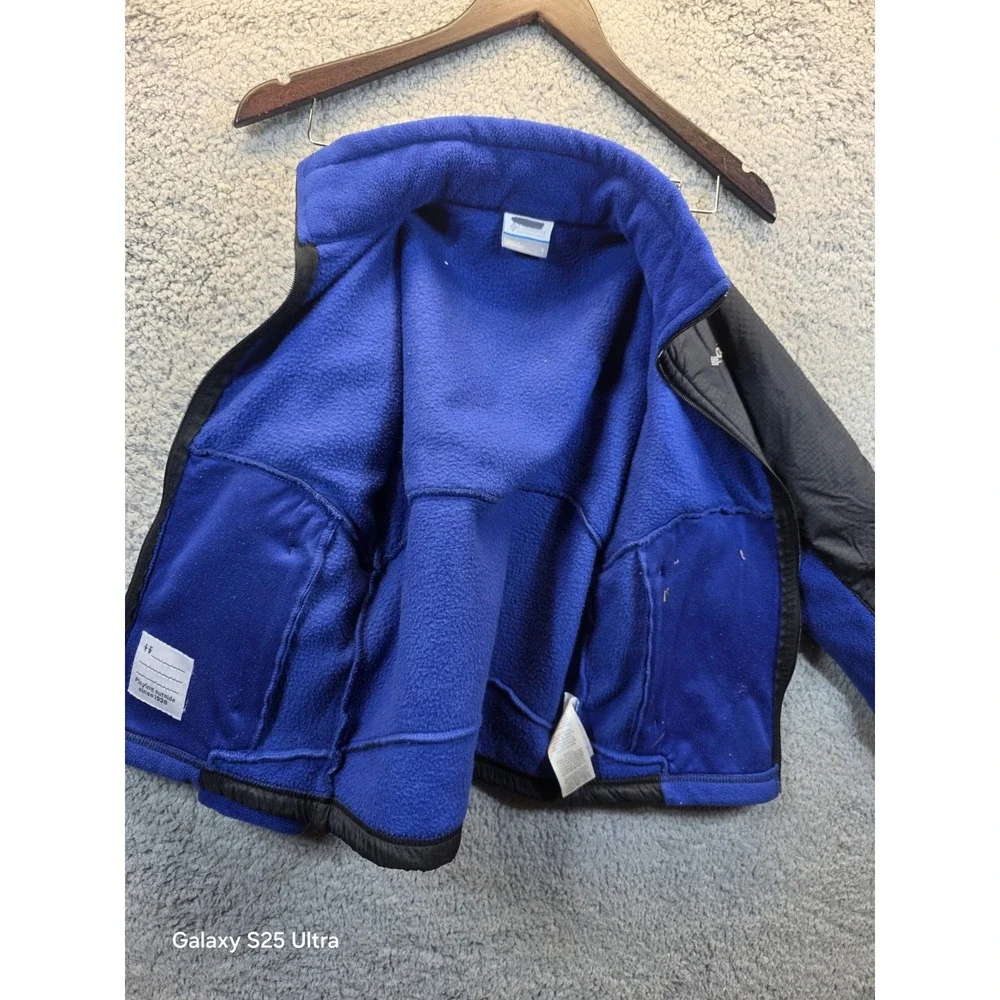 Columbia‎ Mock Turtleneck Zip-Front Fleece Jacket Royal Blue & Black Boy's 8